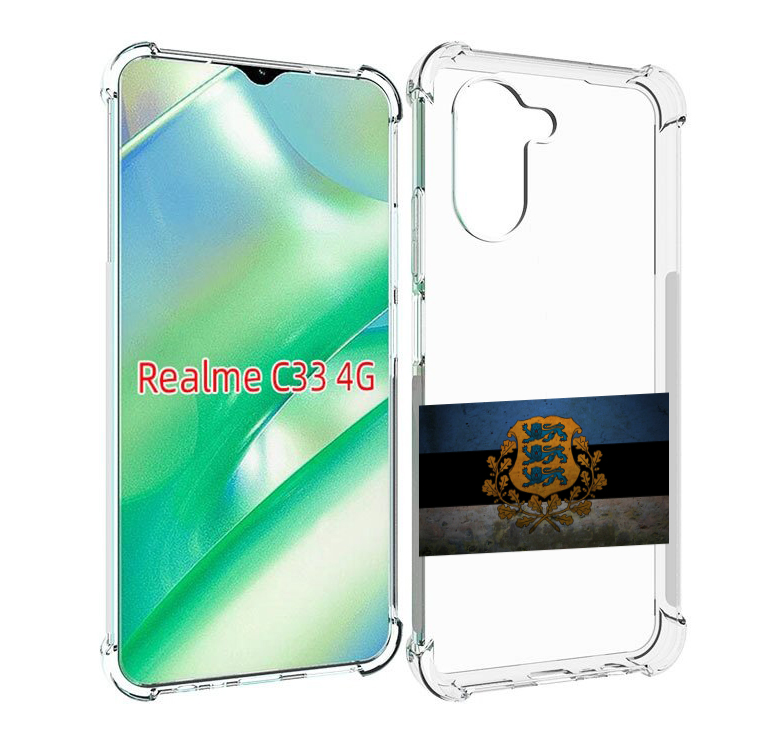 

Чехол MyPads герб флаг эстонии-1 для Realme C33 4G, Прозрачный, Tocco