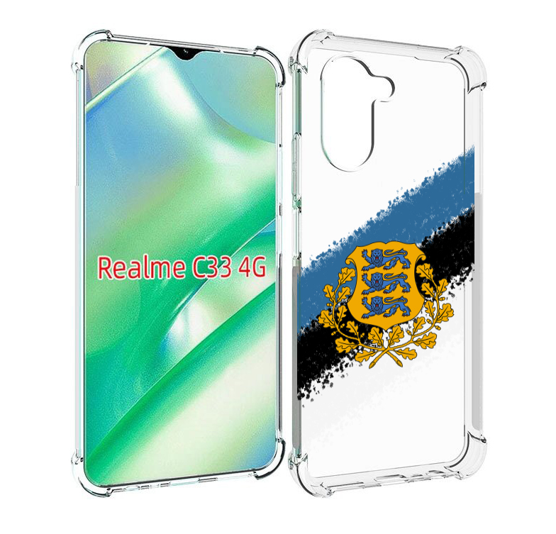 

Чехол MyPads герб флаг эстонии-2 для Realme C33 4G, Прозрачный, Tocco