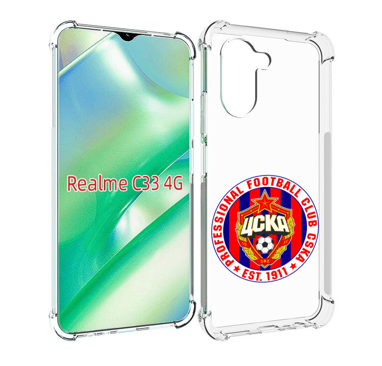 

Чехол MyPads ФК ЦСК логотип для Realme C33 4G, Прозрачный, Tocco