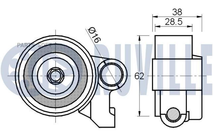 

Ролик Ремня Грм Toyota 4Runner,Land Cruiser 90,120 V=3.0Td 1Шт Ruville 540598