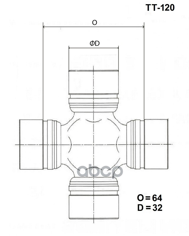 

Крестовина Карданного Вала Toyo TOYO арт. TT-120