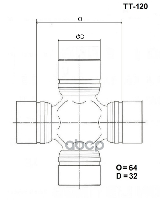 Крестовина Карданного Вала Toyo TOYO арт. TT-120