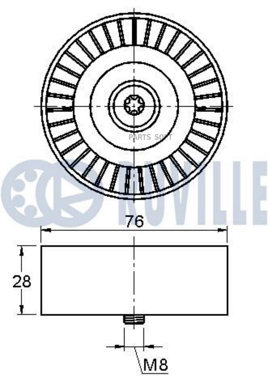 

Ролик Руч.Ремня Mercedes W203,204,211,Sprinter Mot.271 02= 1Шт Ruville 541984