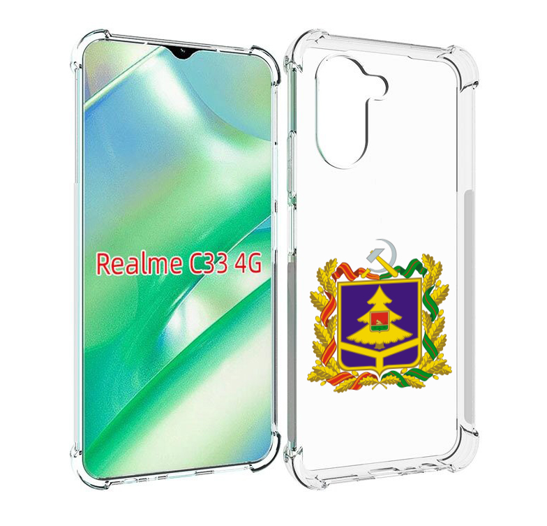 

Чехол MyPads герб-брянскои-области для Realme C33 4G, Прозрачный, Tocco