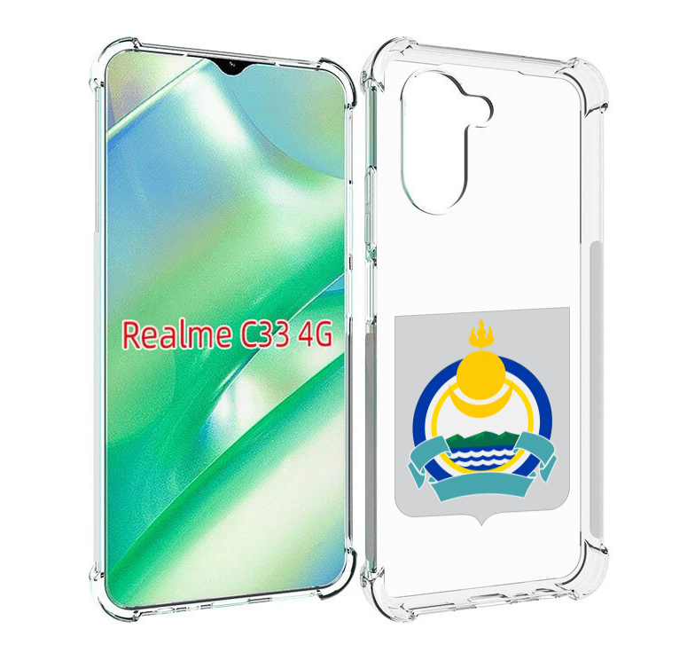 

Чехол MyPads герб-бурятия для Realme C33 4G, Прозрачный, Tocco