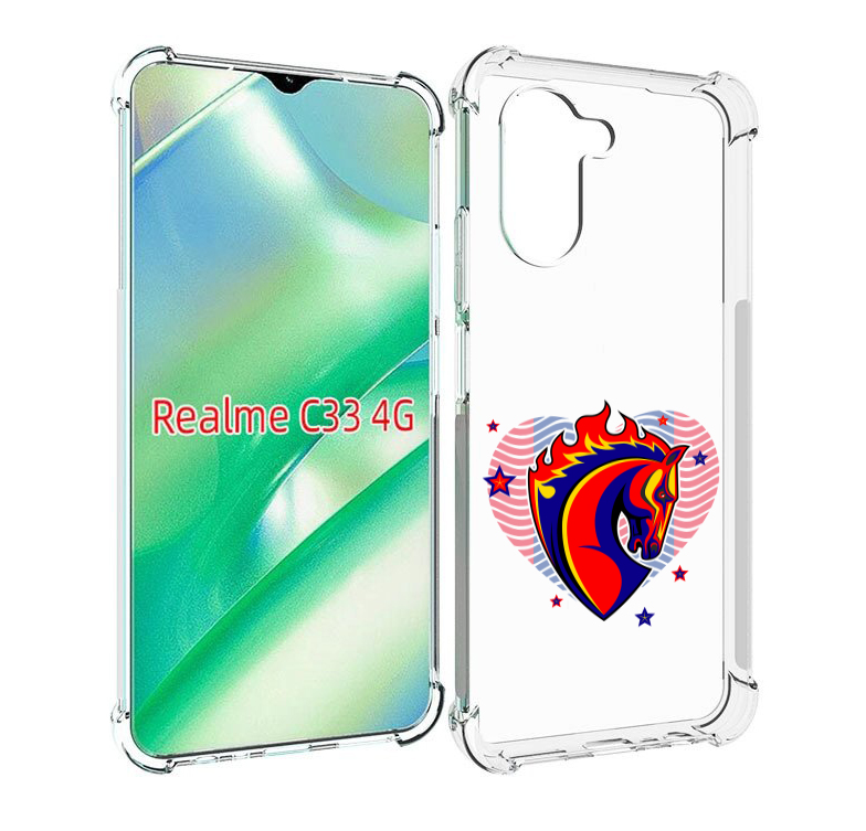 

Чехол MyPads ФК ЦСЛ Лошадь для Realme C33 4G, Прозрачный, Tocco