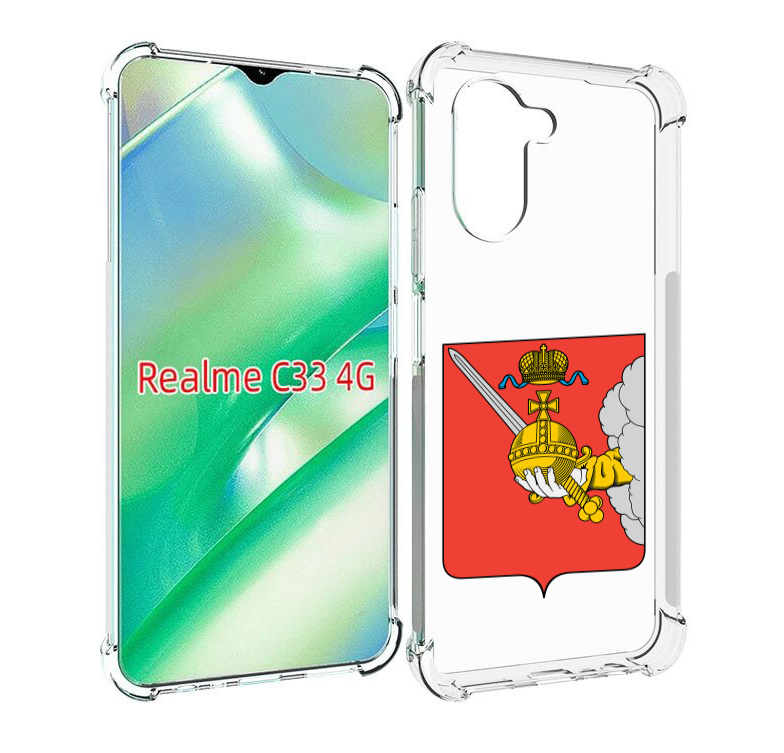 

Чехол MyPads герб-вологодскои-области для Realme C33 4G, Прозрачный, Tocco
