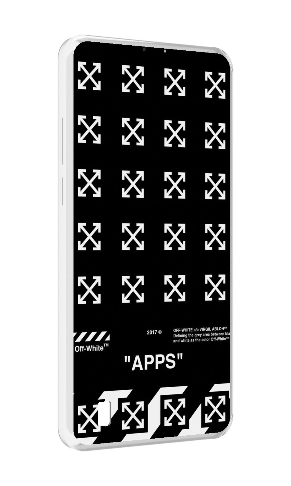 Чехол MyPads оф-вайт-значки для Blackview A55
