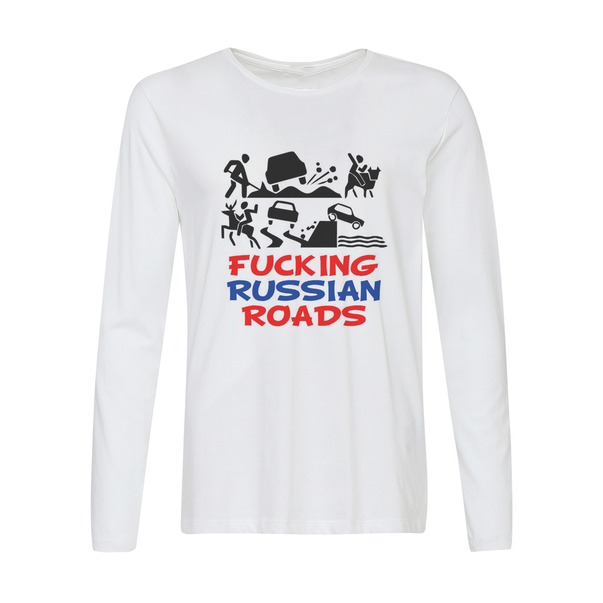 

Лонгслив CoolPodarok Fucking russian roads, 6w013770