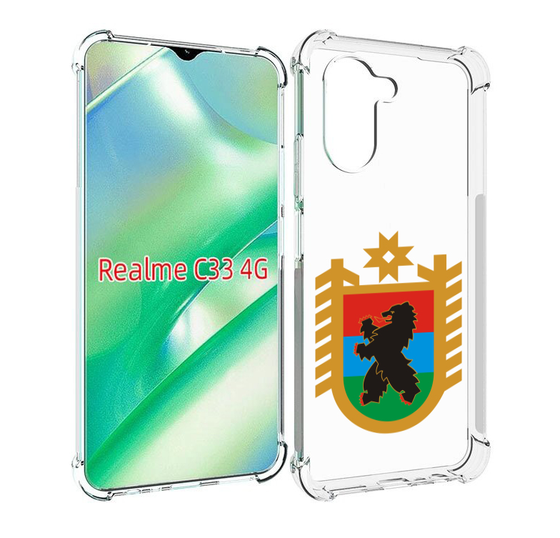 

Чехол MyPads герб-карелия-петрозаводск для Realme C33 4G, Прозрачный, Tocco