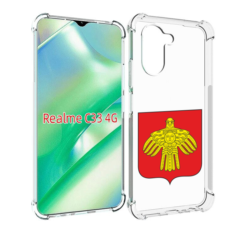 

Чехол MyPads герб-коми-сыктывкар для Realme C33 4G, Прозрачный, Tocco