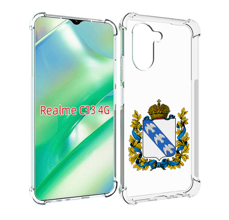 

Чехол MyPads герб-курская-область для Realme C33 4G, Прозрачный, Tocco