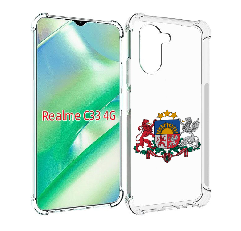 

Чехол MyPads герб-латвии для Realme C33 4G, Прозрачный, Tocco