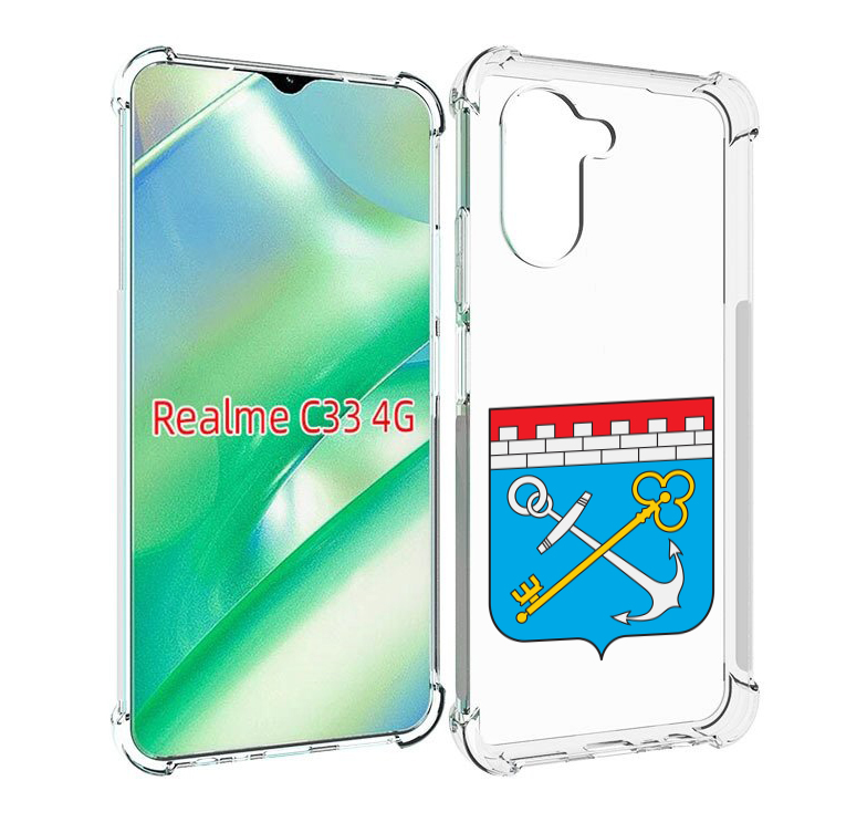 

Чехол MyPads герб-ленинградская-область-питер для Realme C33 4G, Прозрачный, Tocco