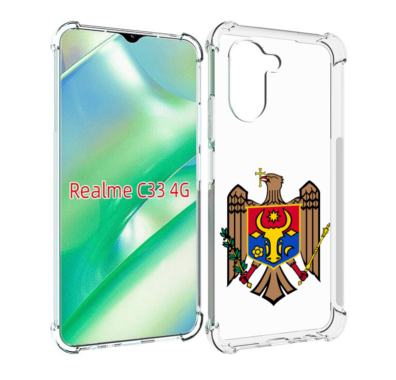

Чехол MyPads герб-молдовы для Realme C33 4G, Прозрачный, Tocco