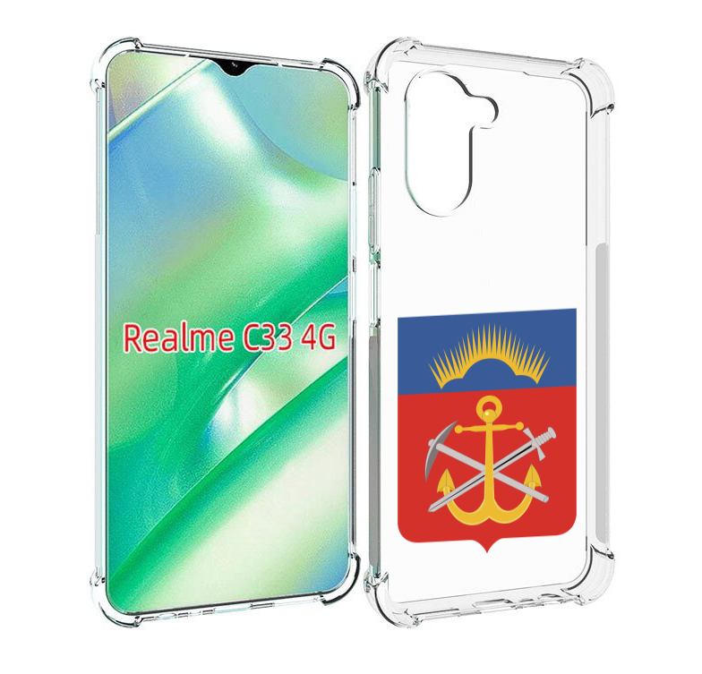 

Чехол MyPads герб-мурманская-область для Realme C33 4G, Прозрачный, Tocco