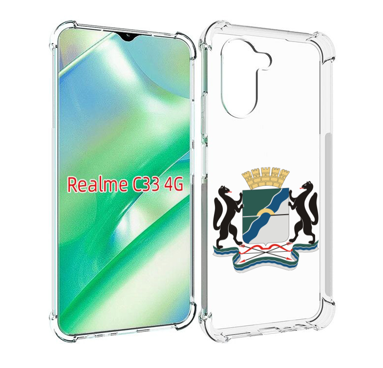 

Чехол MyPads герб-новосибирская-область для Realme C33 4G, Прозрачный, Tocco
