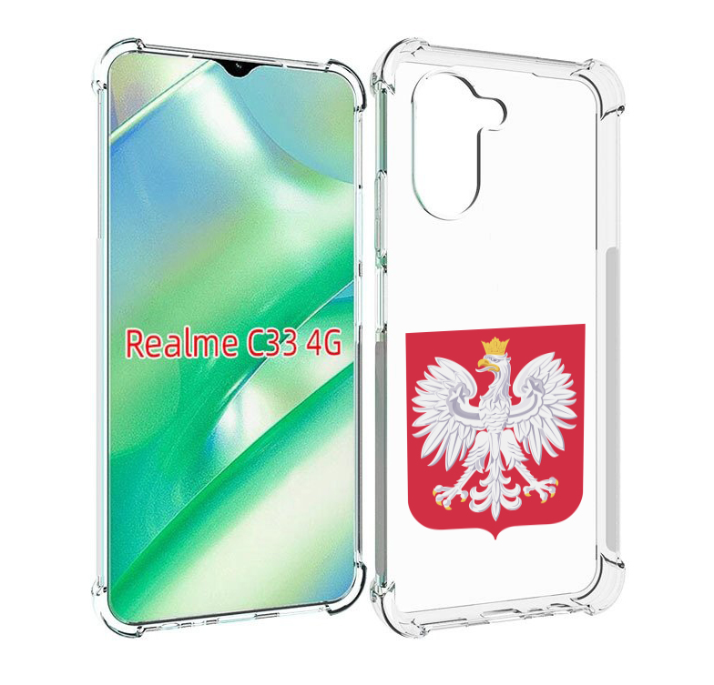 

Чехол MyPads герб-польши для Realme C33 4G, Прозрачный, Tocco