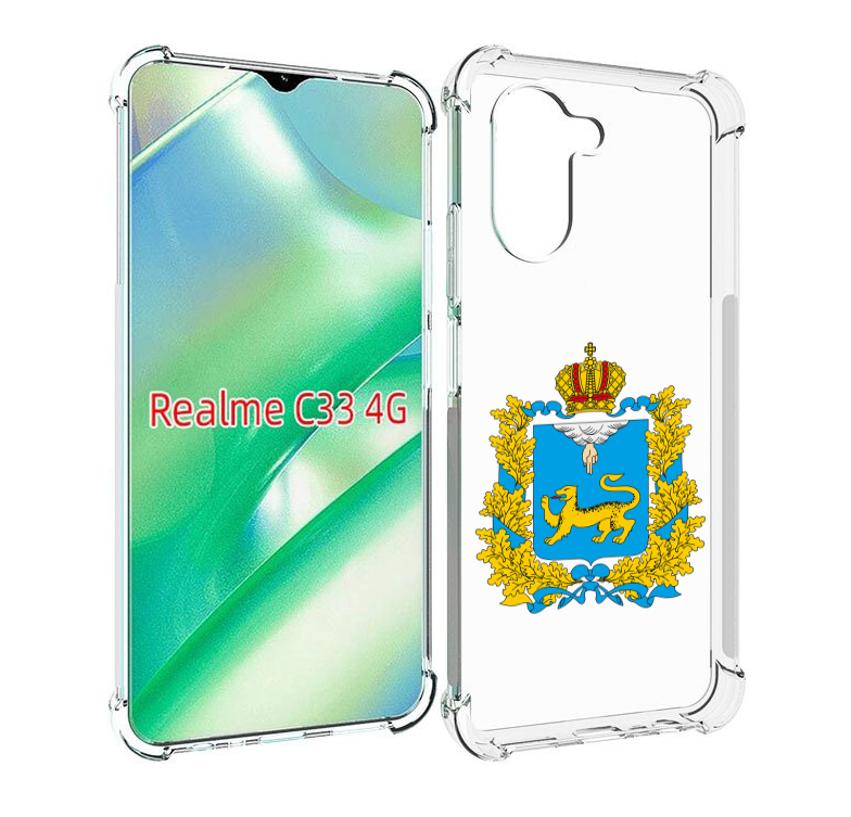 

Чехол MyPads герб-псковская-область для Realme C33 4G, Прозрачный, Tocco