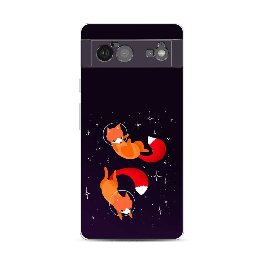 

Чехол Awog на Google Pixel 6 "Лисы космонавты", Разноцветный, 270850-4