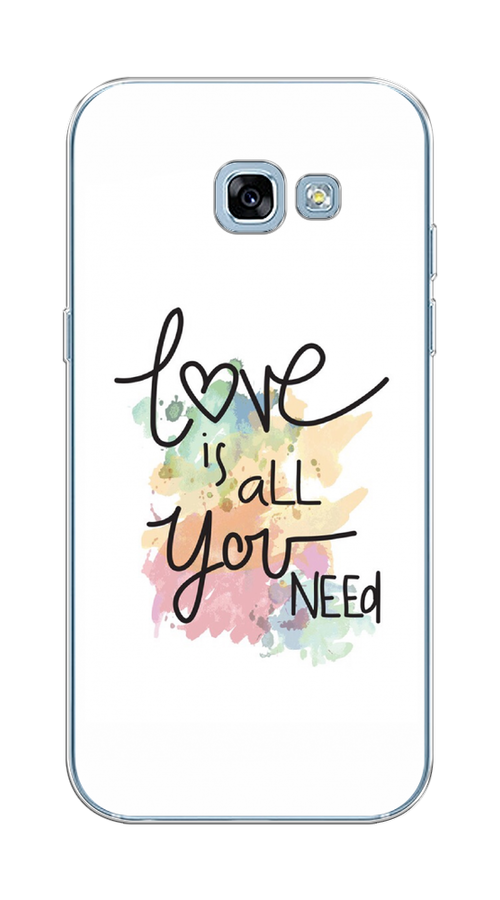 

Чехол на Samsung Galaxy A5 2017 "Love is all you need", Белый;черный;зеленый, 20650-1