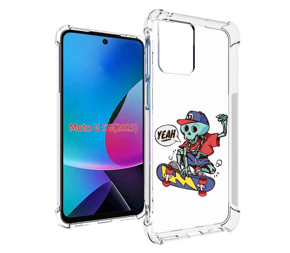 

Чехол MyPads Скелет-на-скейте для MOTO G 5G 2023, Tocco