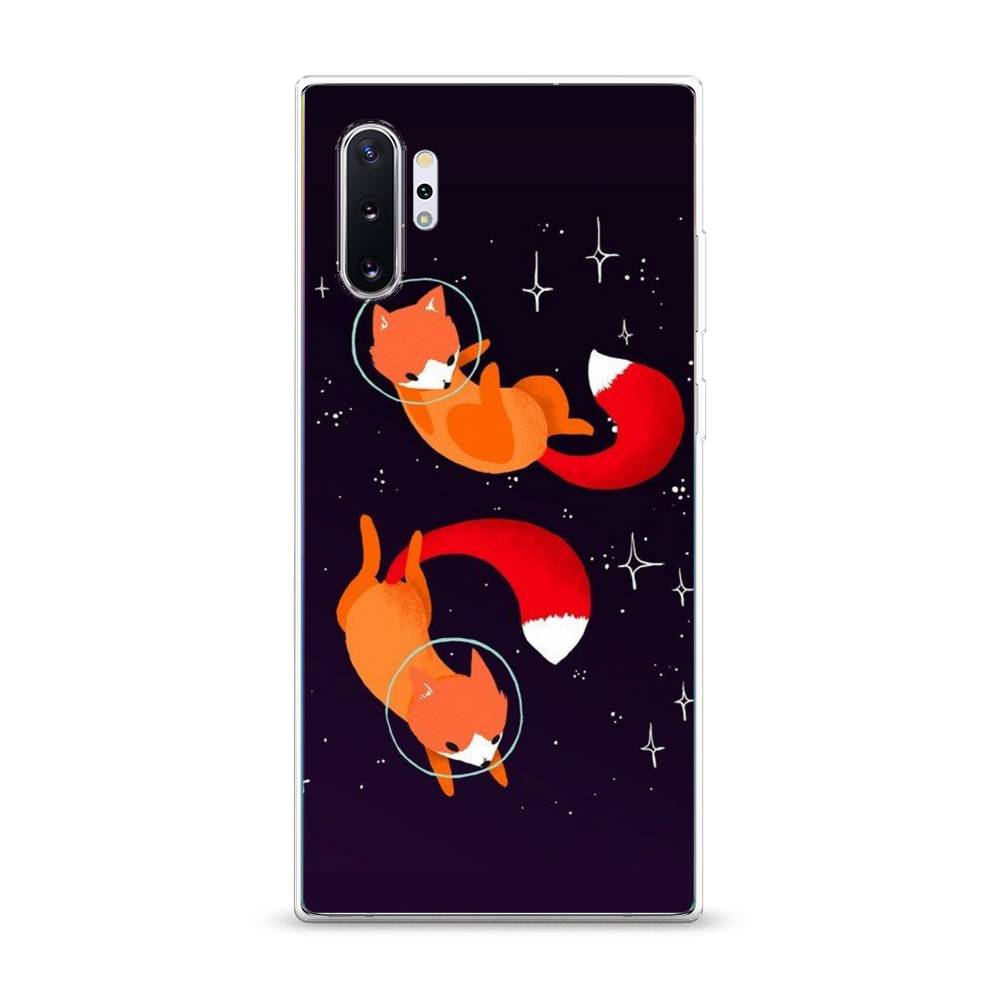 

Чехол Awog на Samsung Galaxy Note 10 + "Лисы космонавты", Разноцветный, 28550-4