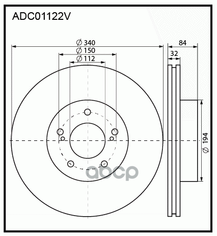 

Диск Тормозной | Перед | ALLIED NIPPON арт. ADC01122V