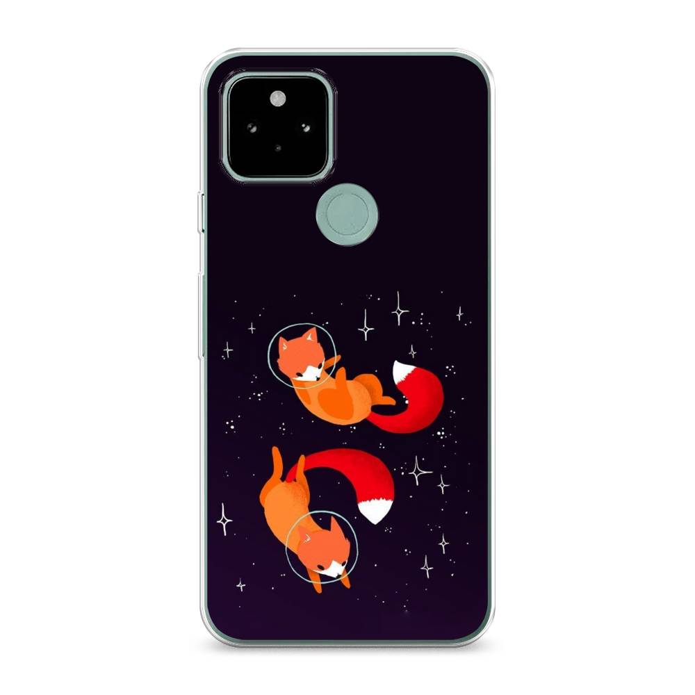 

Чехол Awog на Google Pixel 5A "Лисы космонавты", Разноцветный, 271050-4