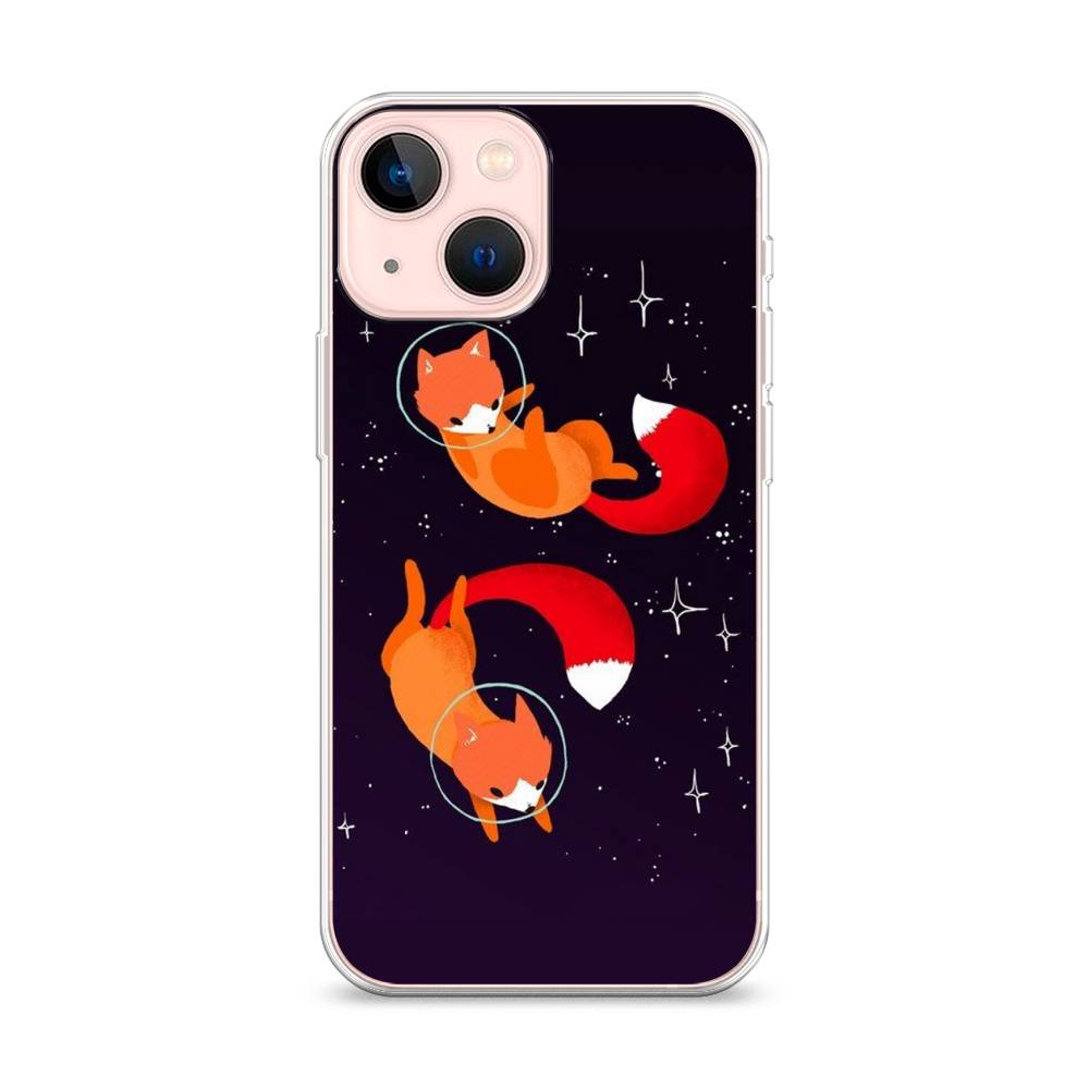 фото Чехол awog "лисы космонавты" для apple iphone 13 mini