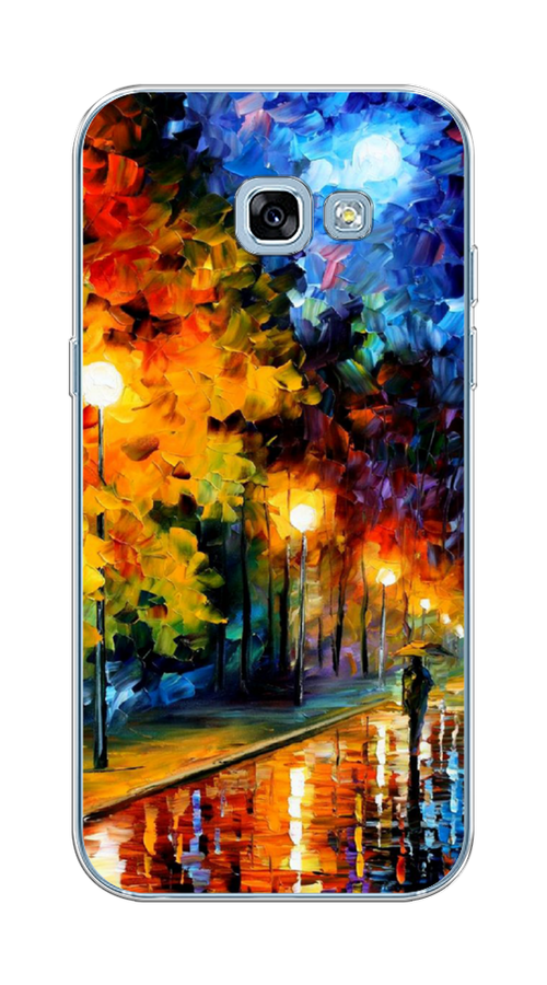 

Чехол на Samsung Galaxy A5 2017 "Безлюдная улочка", Оранжевый;желтый;синий, 20650-1