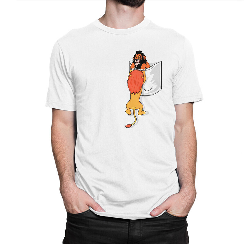 

Футболка мужская Dream Shirts Шрам и Муфаса в кармашке 1000256222 белая XS, Шрам и Муфаса в кармашке 1000256222