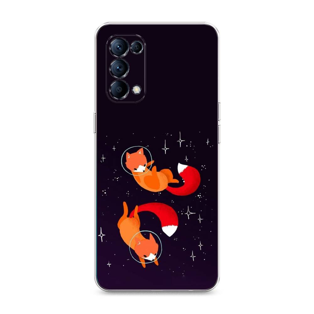 

Чехол Awog на Oppo Reno 5 "Лисы космонавты", Разноцветный, 255250-4