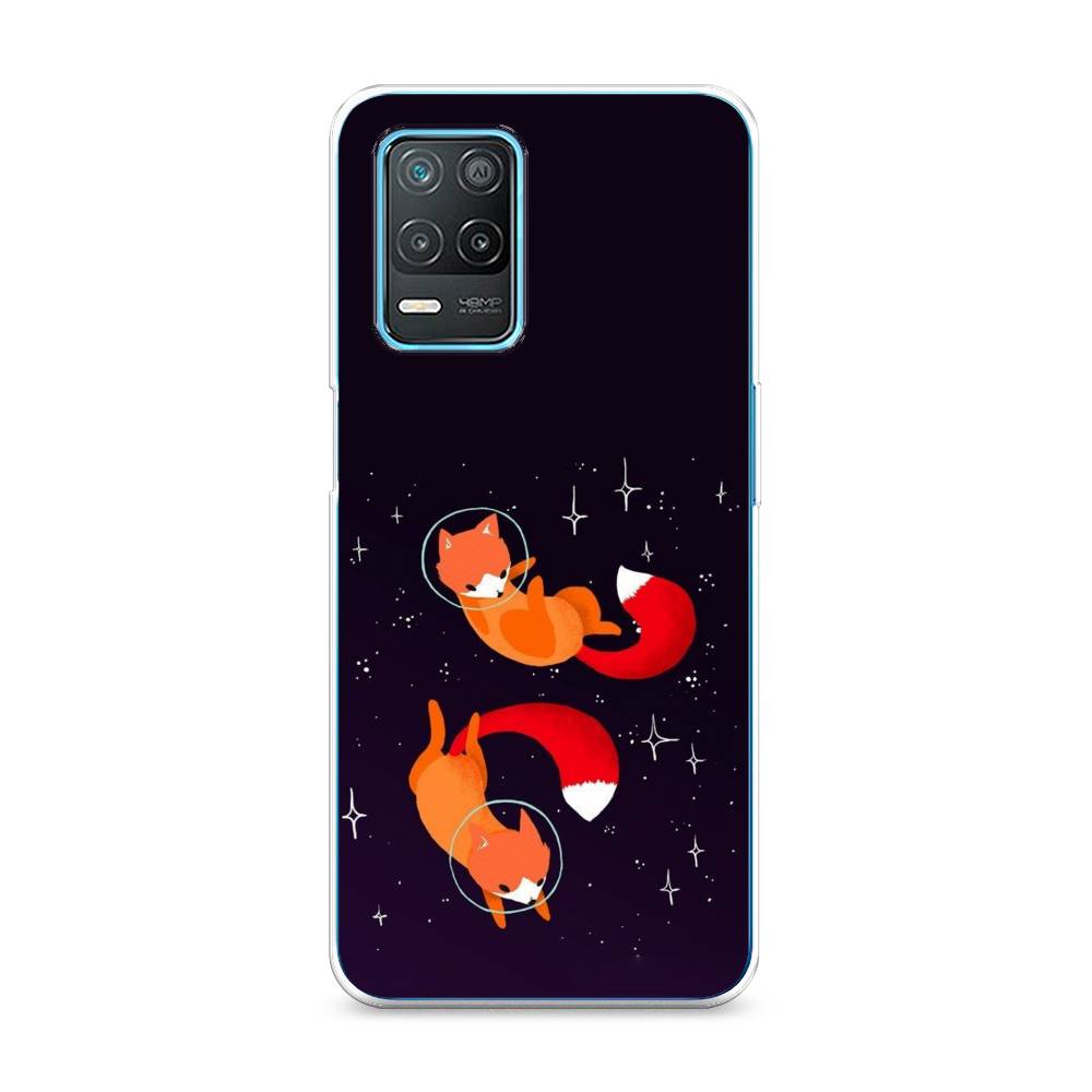 

Чехол Awog на Realme 8 5G "Лисы космонавты", Разноцветный, 257050-4