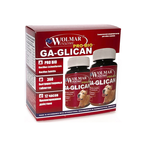 Витамины для собак Wolmar Winsome Bio Ga-Glican, 360таб
