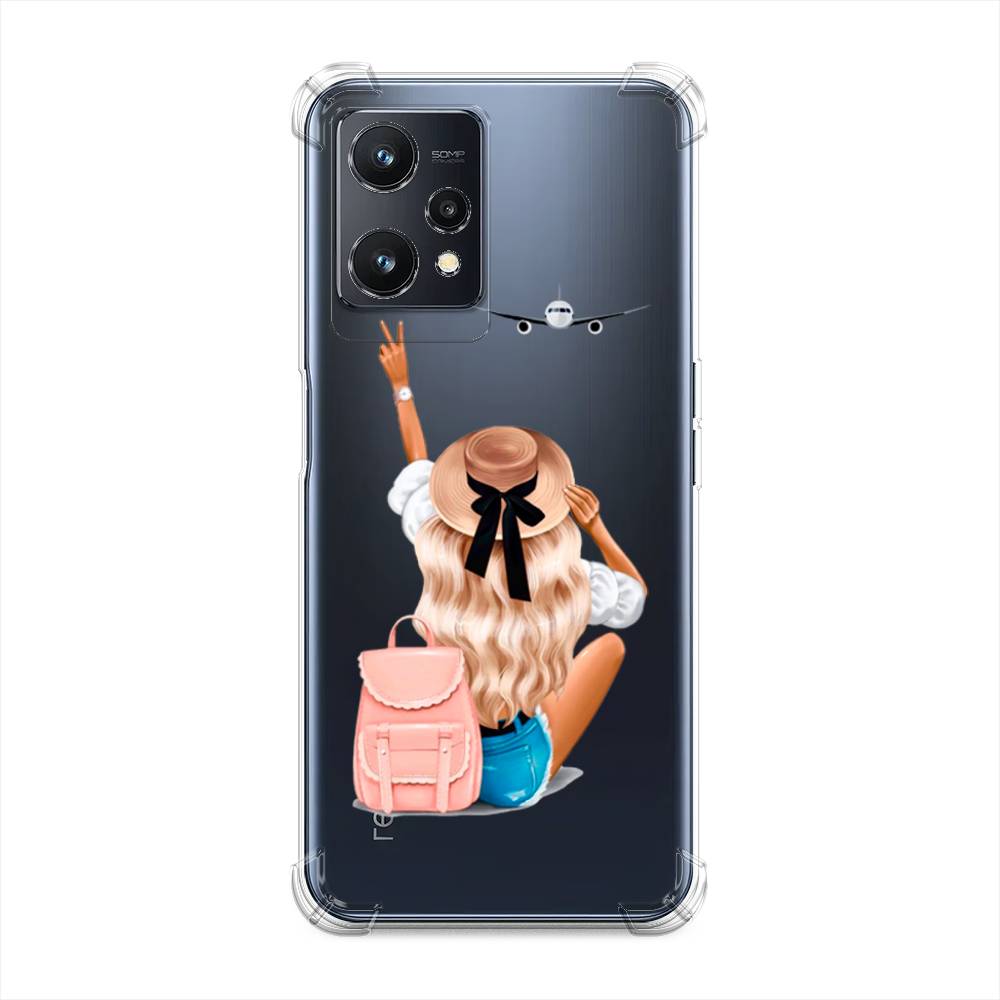 

Чехол Awog на Realme 9 5G "Автостопом самолетом", Бежевый;розовый;голубой, 2511151-1