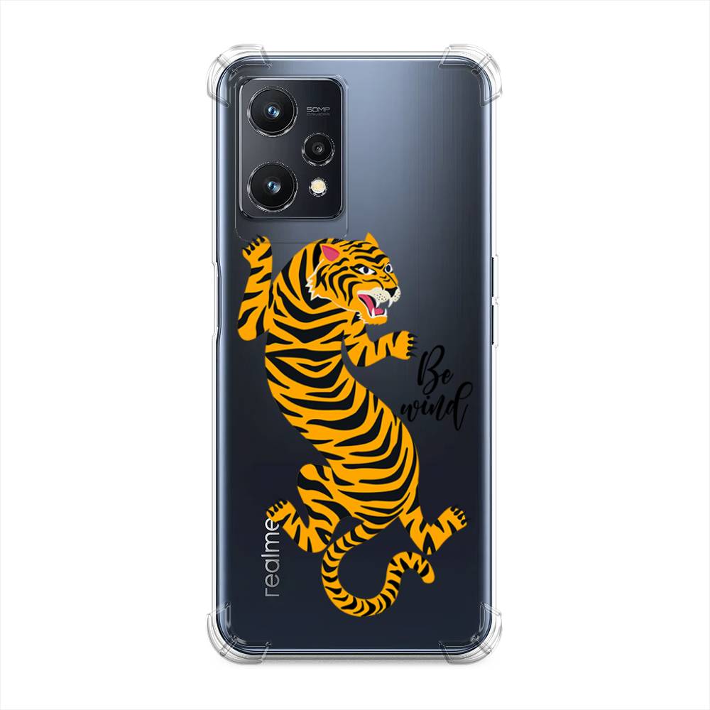 

Чехол Awog на Realme 9 5G "Tiger be wind", Желтый;черный, 2511151-1