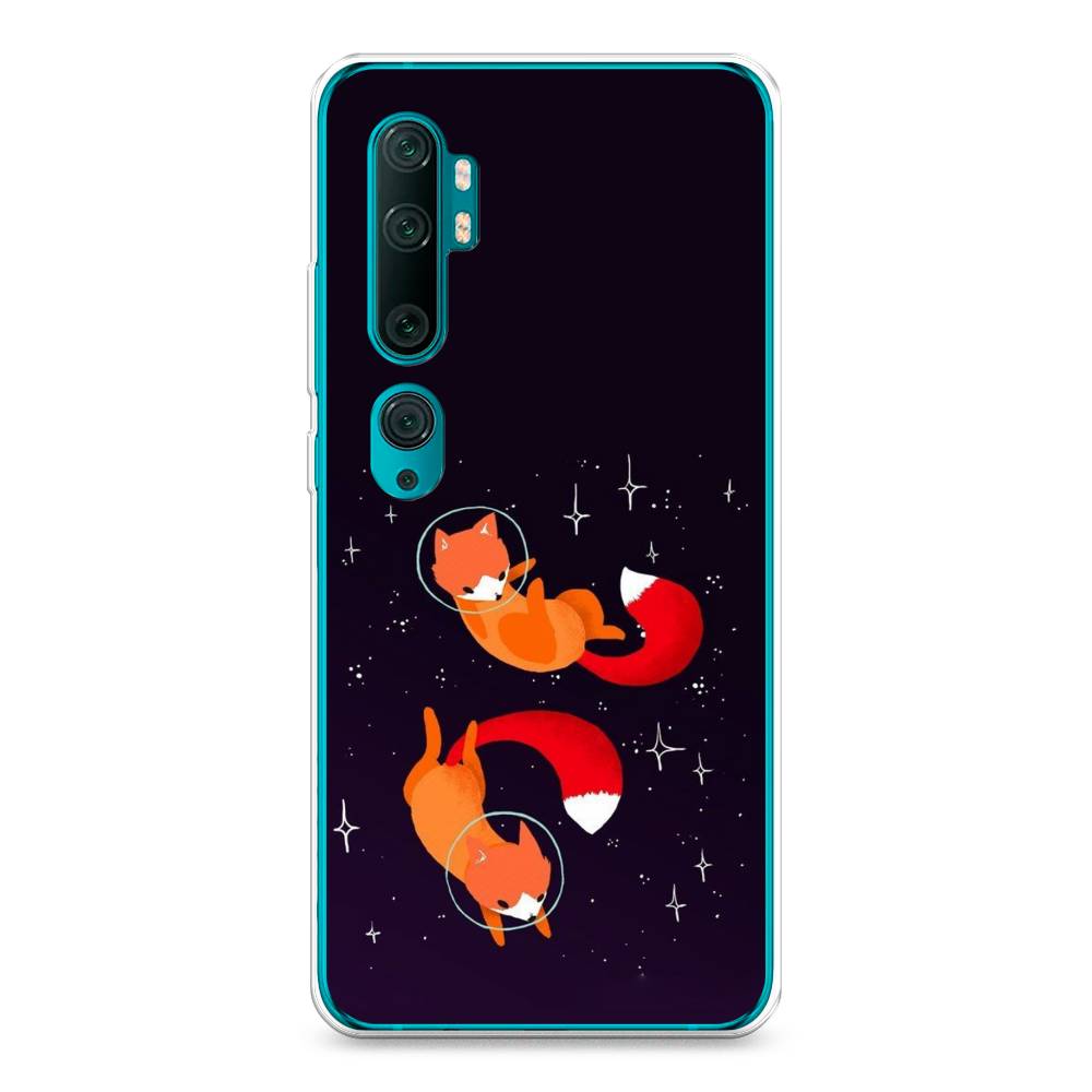 

Чехол Awog на Xiaomi Mi Note 10/Mi Note 10 Pro "Лисы космонавты", Разноцветный, 37350-4