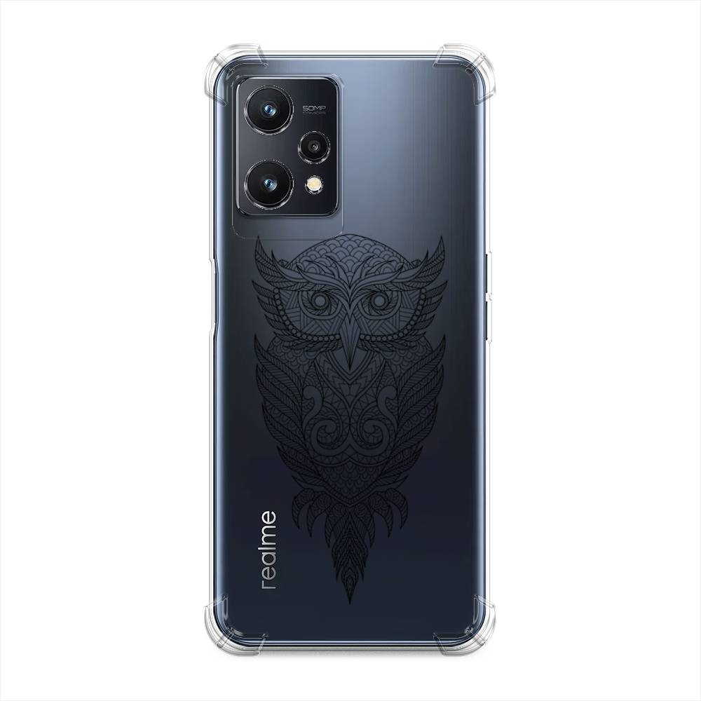 

Чехол Awog на Realme 9 5G "Филин графика", Черный, 2511151-1