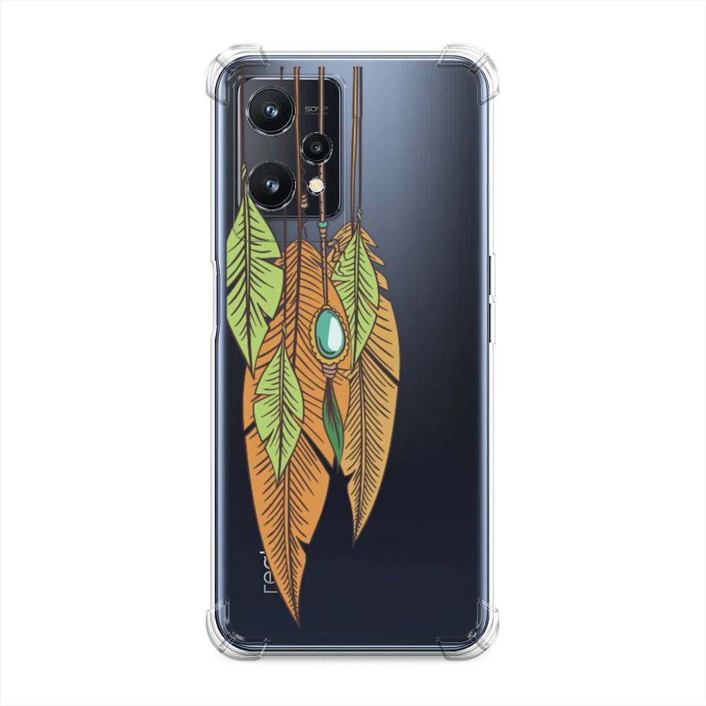 

Чехол Awog на Realme 9 5G "Оберег перья", Коричневый, 2511151-1
