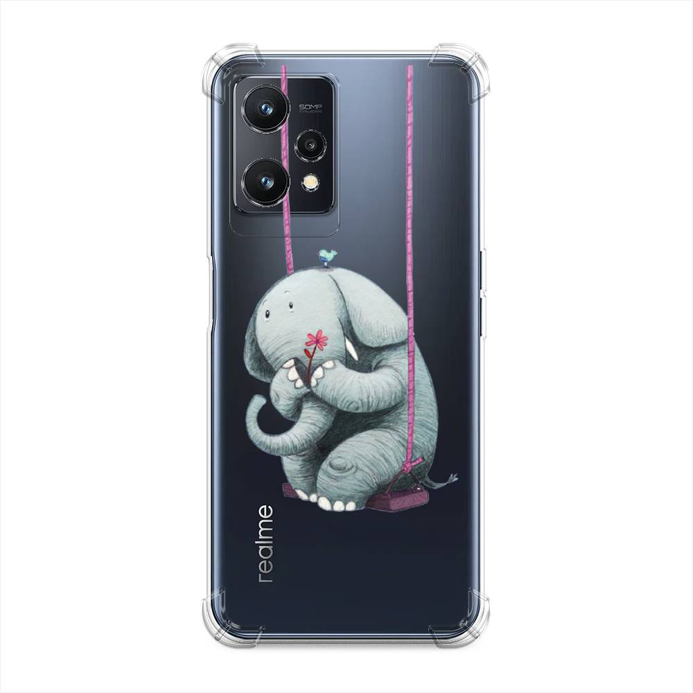 

Чехол Awog на Realme 9 5G "Грустный слоник", Розовый, 2511151-1