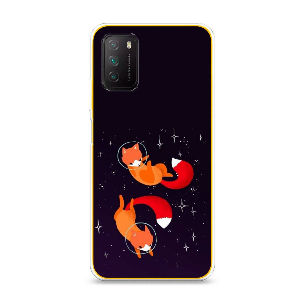 

Чехол Awog на Poco M3 "Лисы космонавты", Разноцветный, 39550-4