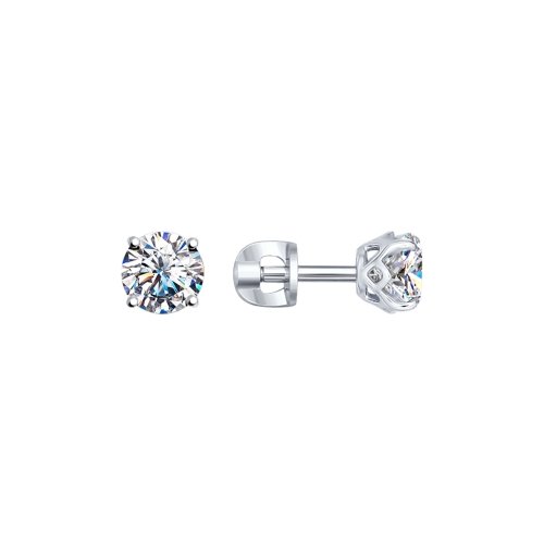 

Серьги-пусеты из серебра ЯХОНТ Ювелирный 127777, Swarovski, 127777