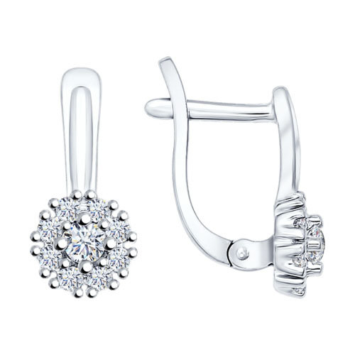 

Серьги из серебра ЯХОНТ Золотой 128461, фианит, 128461