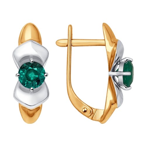 

Серьги из комбинированного золота с изумрудом Yahont 128575, 128575