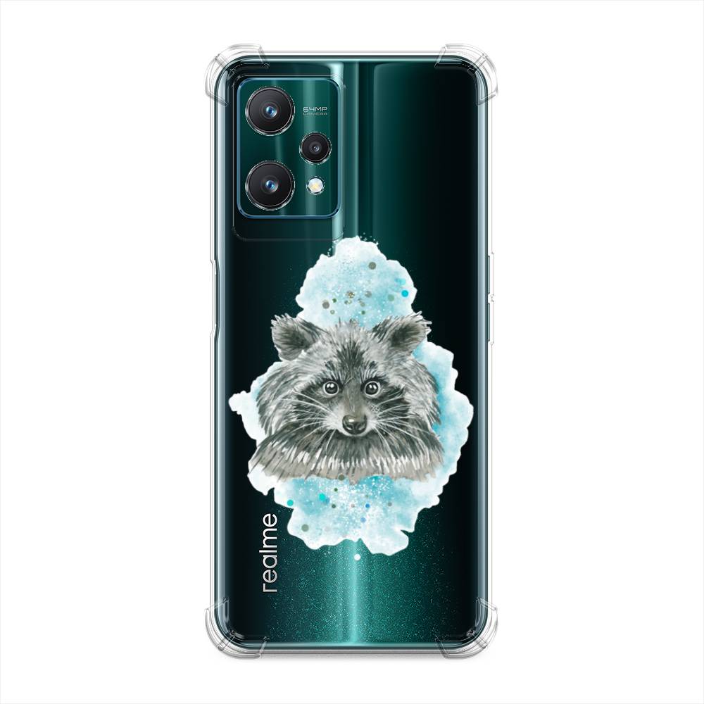 

Чехол Awog на Realme 9 Pro "Енот в голубом облаке", Голубой, 258851-1
