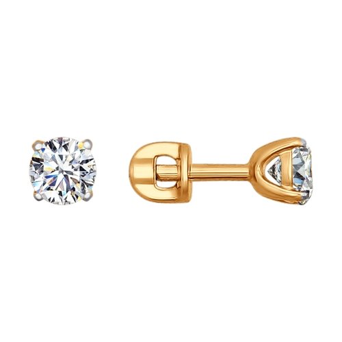 

Серьги-пусеты из красного золота со swarovski Яхонт Ювелирный 128635, 128635