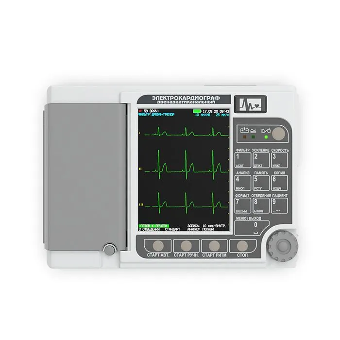 Электрокардиограф Монитор ЭК12Т-01-Р-Д, 12-канальный, портативный, с экраном 141 мм