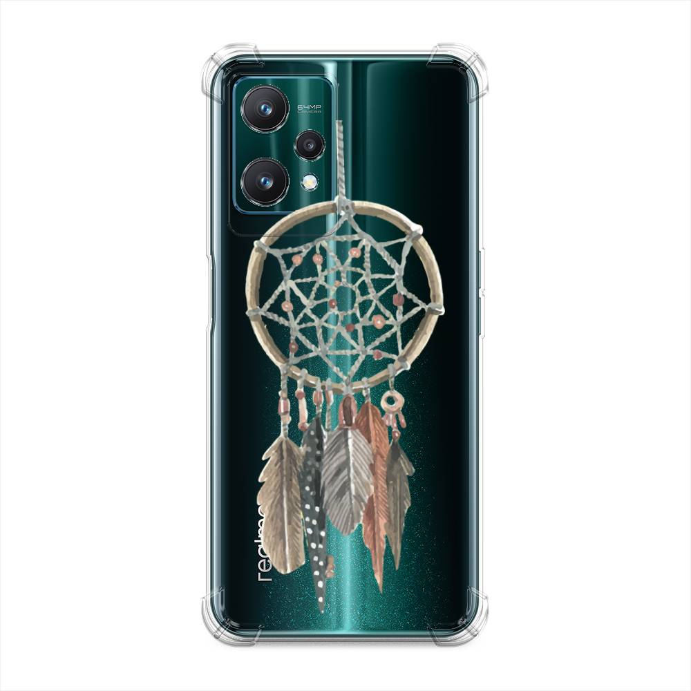 

Чехол Awog на Realme 9 Pro "Ловец снов с перьями", Коричневый;зеленый, 258851-1