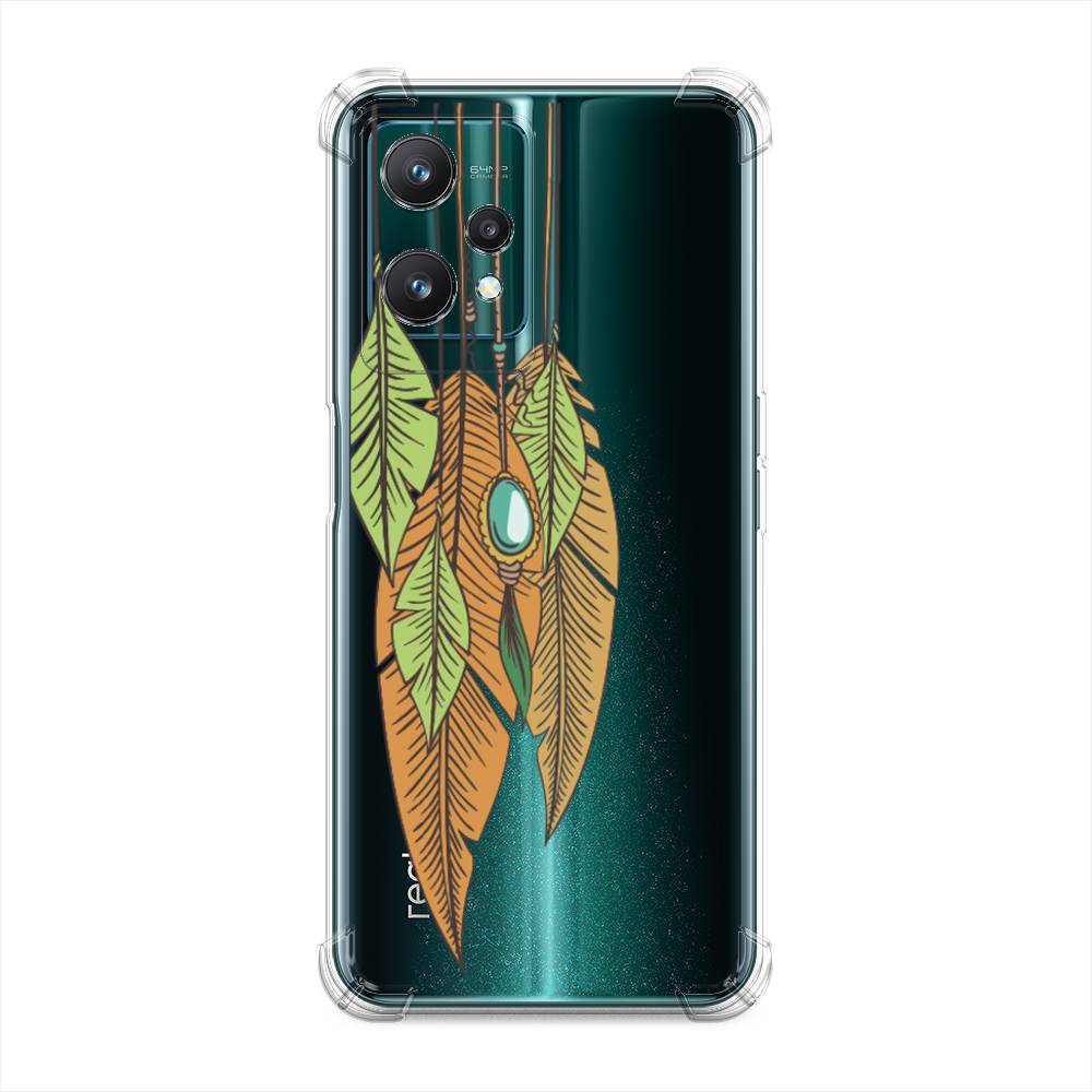 

Чехол Awog на Realme 9 Pro "Оберег перья", Коричневый, 258851-1